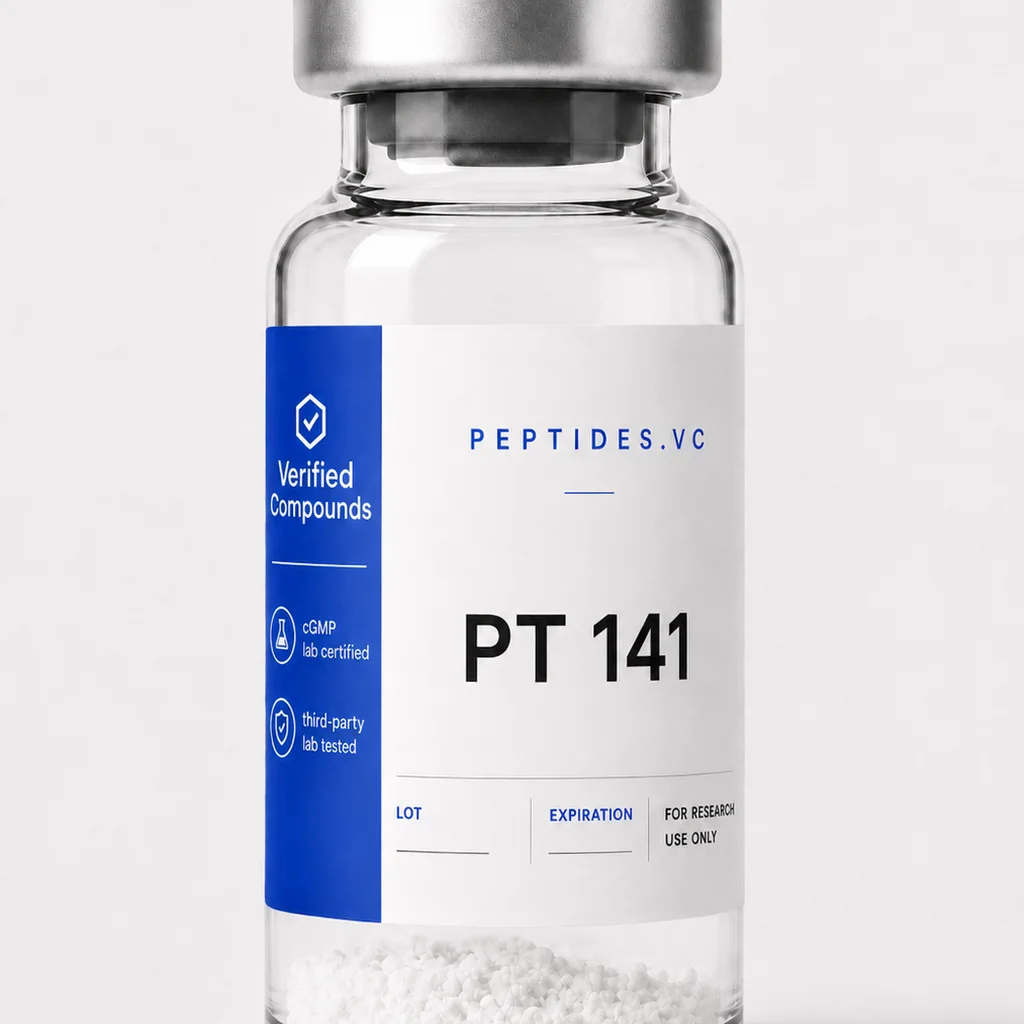 PT-141 (Bremelanotide) — research peptide vial